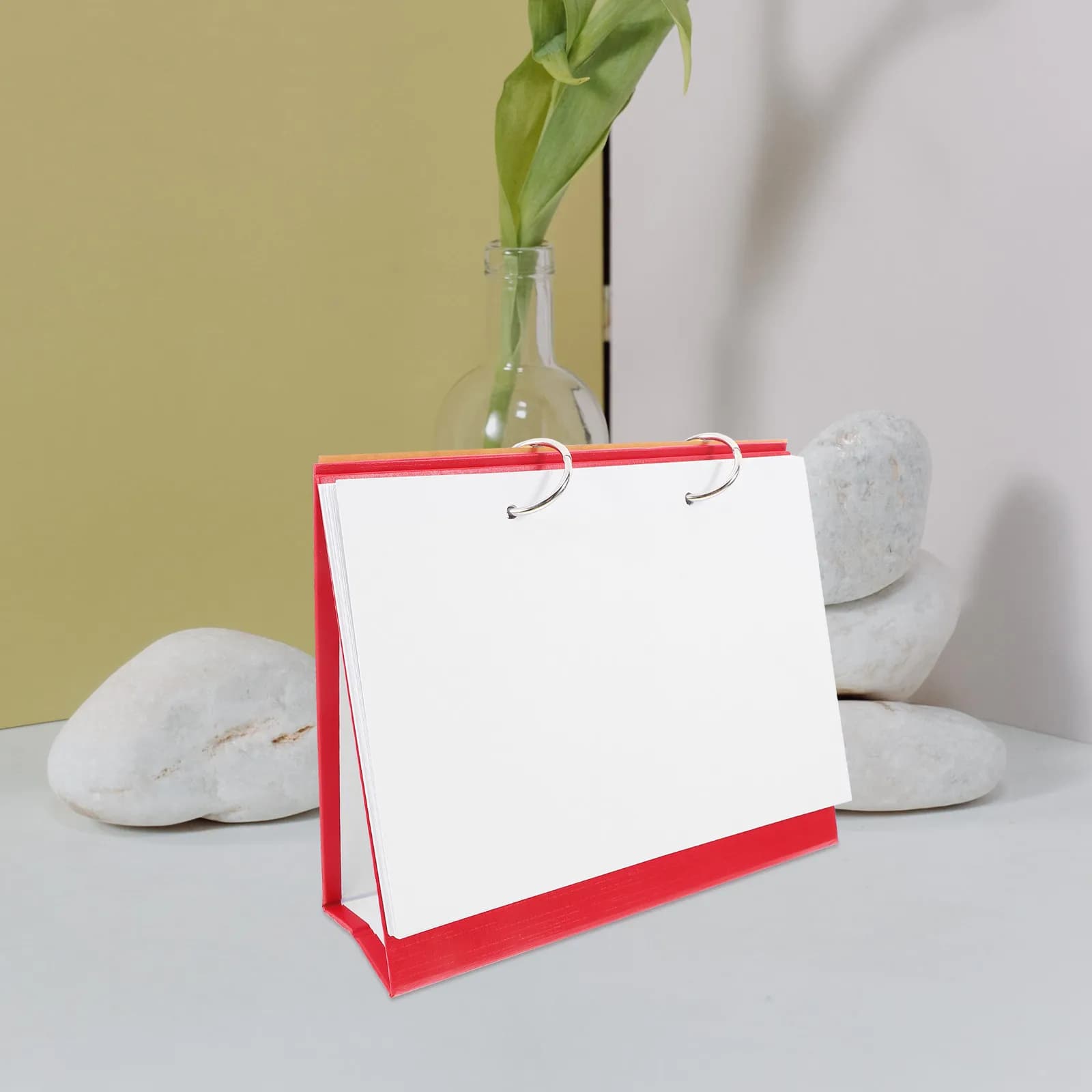 Desk Calendar Blank Monthly Planner Refillable 2-Ring Binder Thick Paper Notebook Sketchbook DIY Personalized Drawing