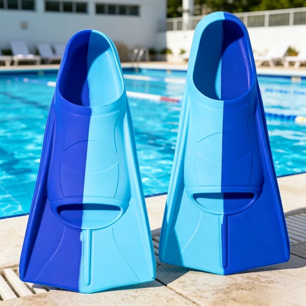 Pinne da Nuoto in Silicone con Tasca per Piede Intero, Fibbie Galleggianti, per Snorkeling e Immersione, Pinne Corte per Adulti, Allenamento, Nuoto a Giri, Viaggio