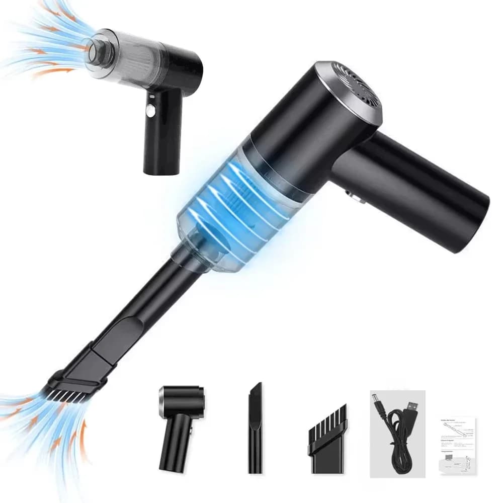 Aspirapolvere per auto portatile Mini collettore di polveri Asciutto Bagnato A duplice uso Wireless Palmare Ricarica USB Apparecchio per la pulizia dell'auto domestica