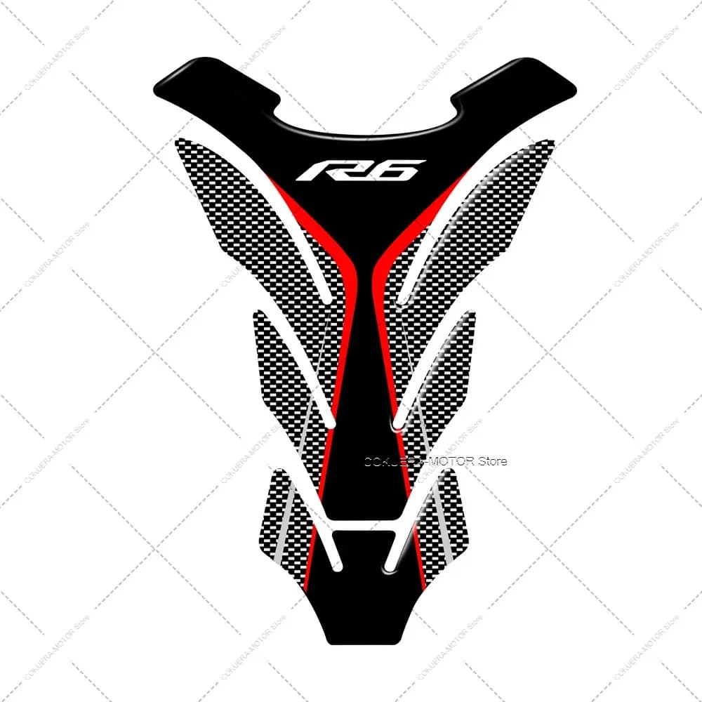 Adesivo in resina epossidica 3D per Yamaha YZF600 YZF-R6 R6S Adesivi protettivi per serbatoio antiscivolo per moto
