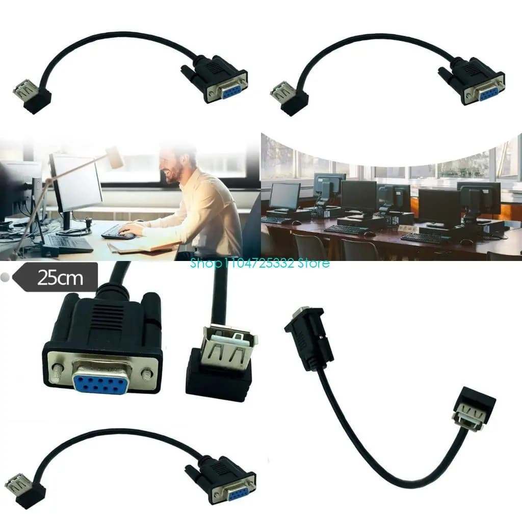 P5EA USB 2.0 female to rs232 db9 female serial cable converters 25