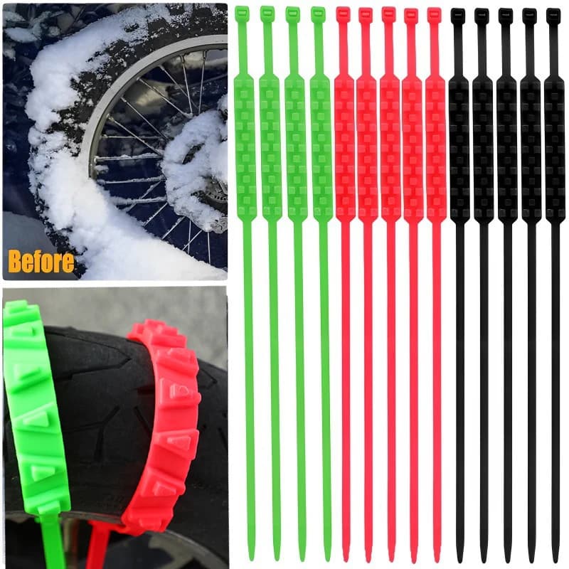 Catene antiscivolo per moto Catene per pneumatici per auto Neve invernale Fascette per pneumatici antiscivolo Fascette per pneumatici da neve per esterni Anti Skid Chai