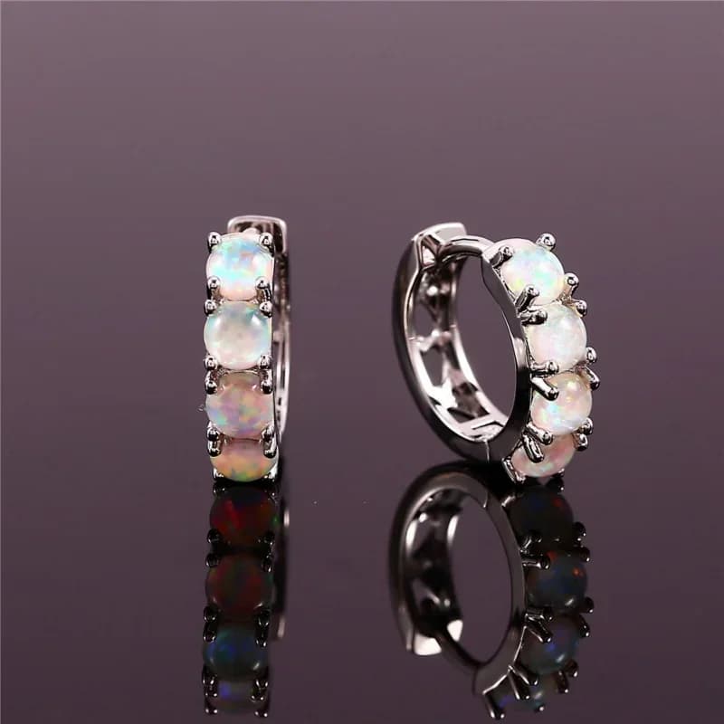 Orecchini ellittici intarsiati con motivi portafortuna, dal design semplice ed elegante, con zirconi scintillanti, accessori di alta gamma.
