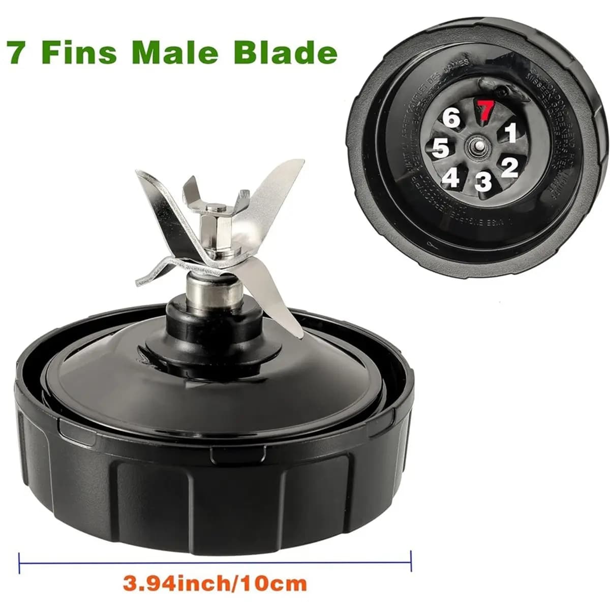 update. (2 Pack) 7 Fins Blender Blade for Ninja BN401 BN751 BN801 BL480-30, Blender Replacement Parts for Auto IQ BL682-30