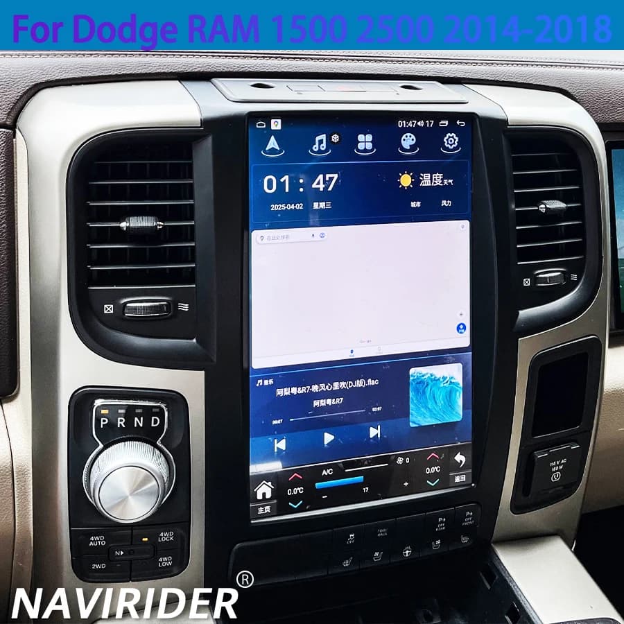 Multimedia Android 15 Head Unit Car Radio For Dodge RAM 1500 2500 2014-2018 With Bluetooth 13inch Automotive Navi Carplay Screen