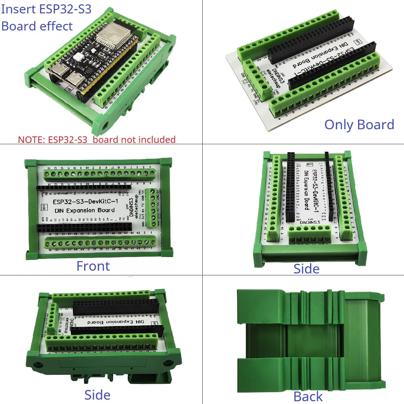 ESP32-S3 Development Board with Din Rail Mounting for Bluetooth Arduino Wifi IOT DIY - Integrated Circuit Module