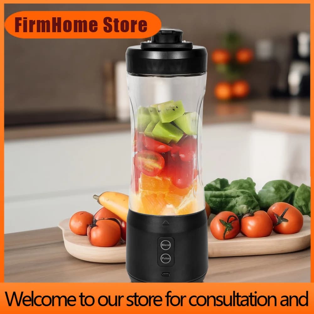 FirmHome StoreYour All-in-One Mini Blender 600ml USB-C Portable Juicer For Smoothies Perfect For Travel Gym Or Desk