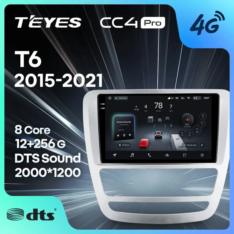 TEYES CC4 PRO Per JAC T6 1 2015 - 2021 CarPlay Radio Multimedia Stereo Car play Android Auto 2DIN Autoradio