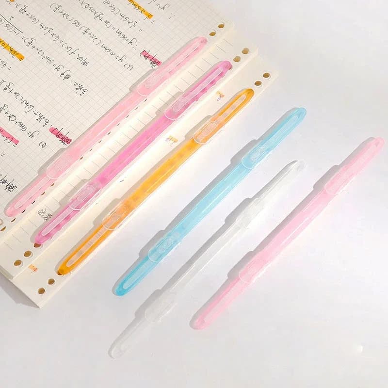 5 pz Kawaii 2 fori rilegatura clip striscia fai da te fogli mobili elementi di fissaggio Album A4 File di carta cartella clip Planner accessori per Notebook