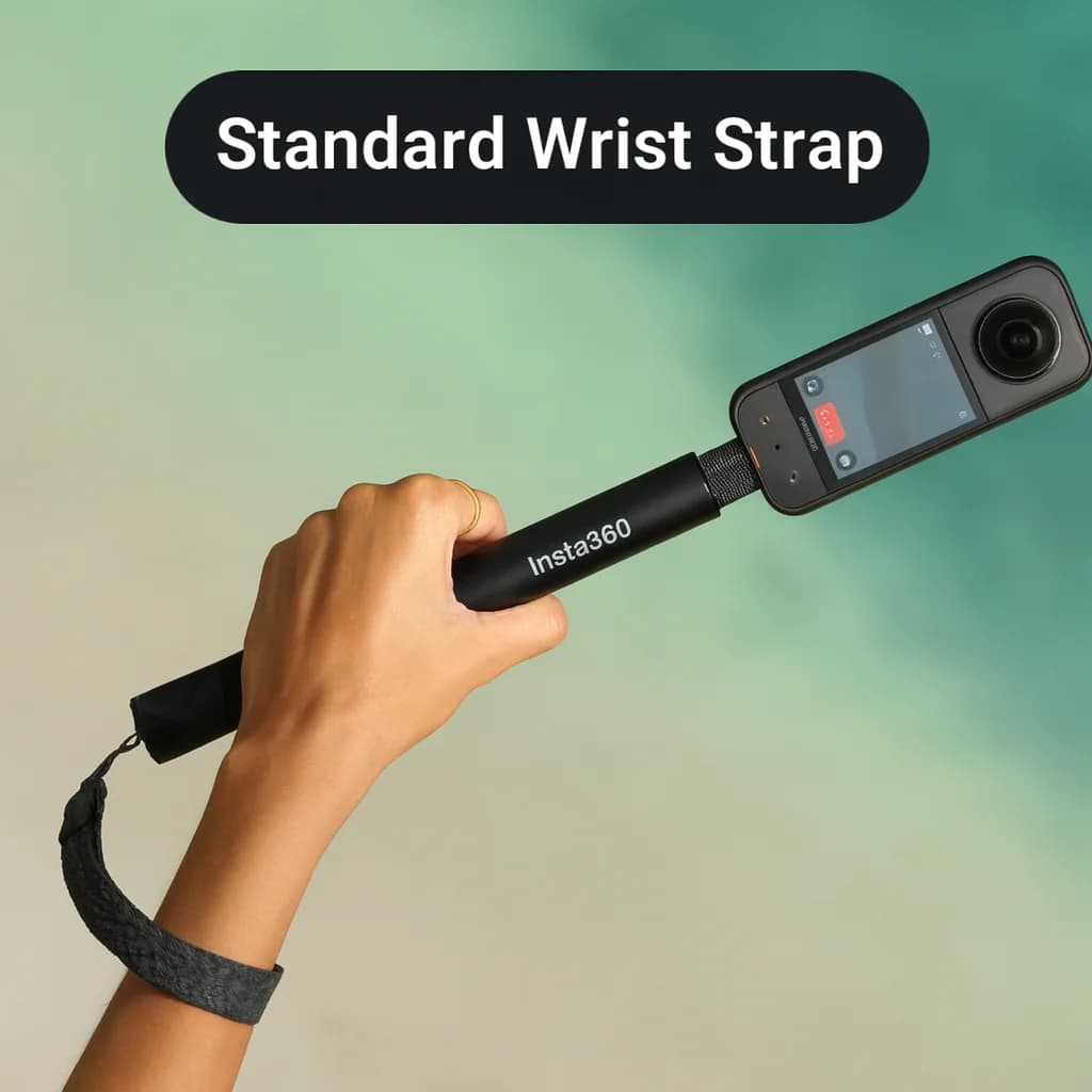 Cinturino da polso per selfie stick Insta360 | Cinghia di sicurezza standard e regolabile | Design sicuro anti-smarrimento per action camerette e viaggi
