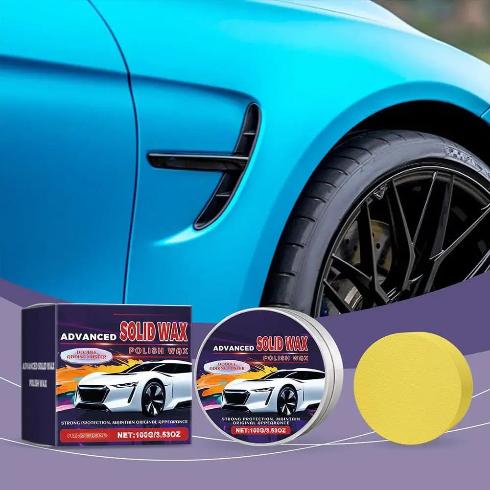 Descrizione Pasta di cera lucidante per lucidatura auto Pasta di cera per auto 100ml Cera lucidante a lunga durata con spugna sicura G0X2