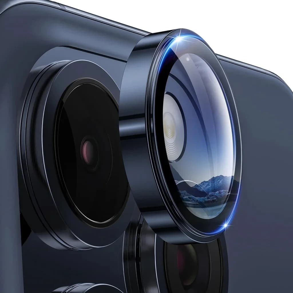 Protezione per obiettivo fotocamera in metallo da 3 pezzi per iPhone 15 Pro Max 9H Cover per fotocamera in vetro temperato per obiettivo iPhone 15 Pro Colore originale