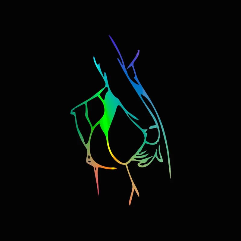Fianchi delle donne sexy Immagine interessante del tappo del serbatoio del carburante Adesivi per auto Silhouette Decal Grafica antigraffio Etichetta per auto