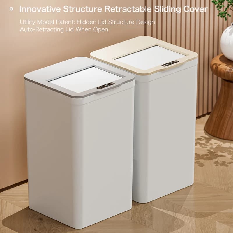 Pattumiera con sensore intelligente da 9 litri con apertura automatica, coperchio con sensore di movimento rapido per cucina, ufficio, camera da letto, bagno, bidone dei rifiuti