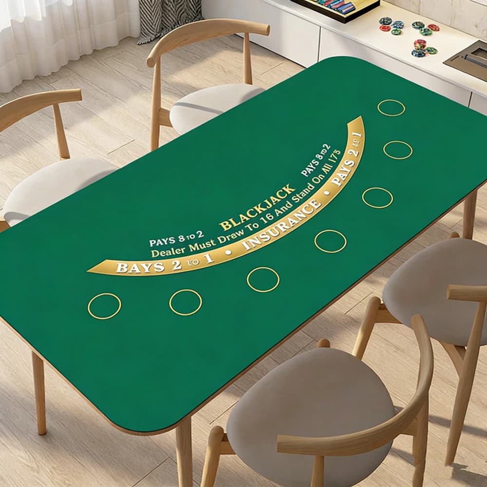 Tappetino Professionale per Tavolo da Blackjack da Casinò, Tappeto Antiscivolo in Gomma per Tavolo da Poker, Tappetino per Texas Hold'em