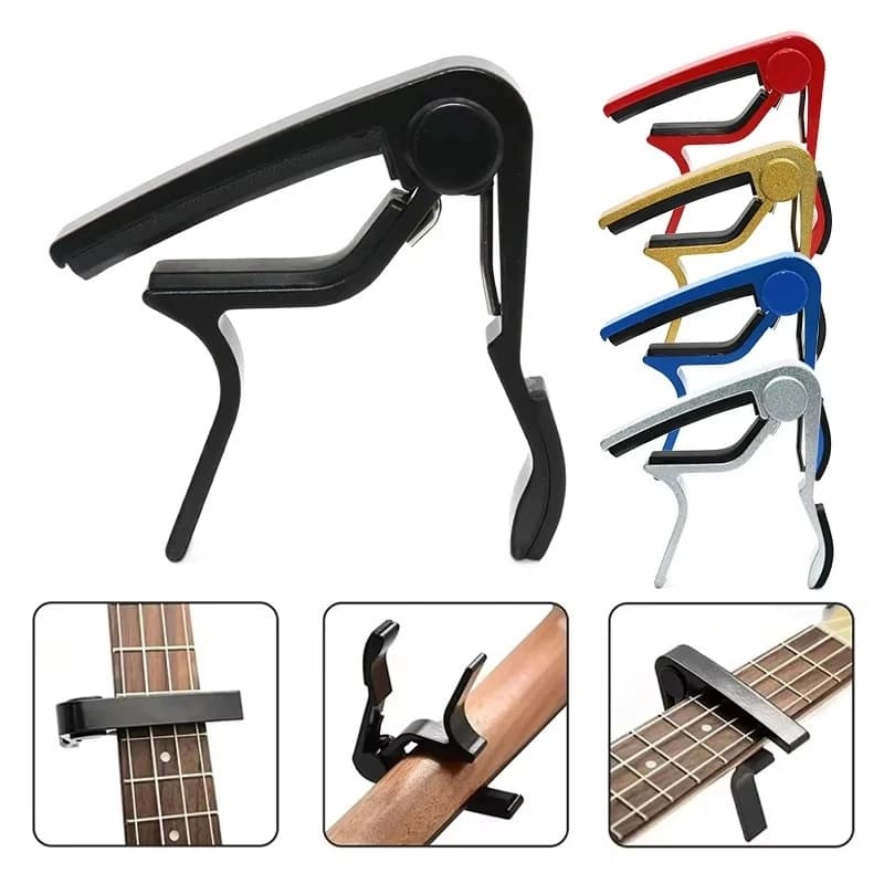 1/2/3/4 Pezzi Clip Universale in Alluminio per Capodastro Chitarra Acustica, Clip per Transposizione Ukulele, Accessori e Ricambi per Chitarra