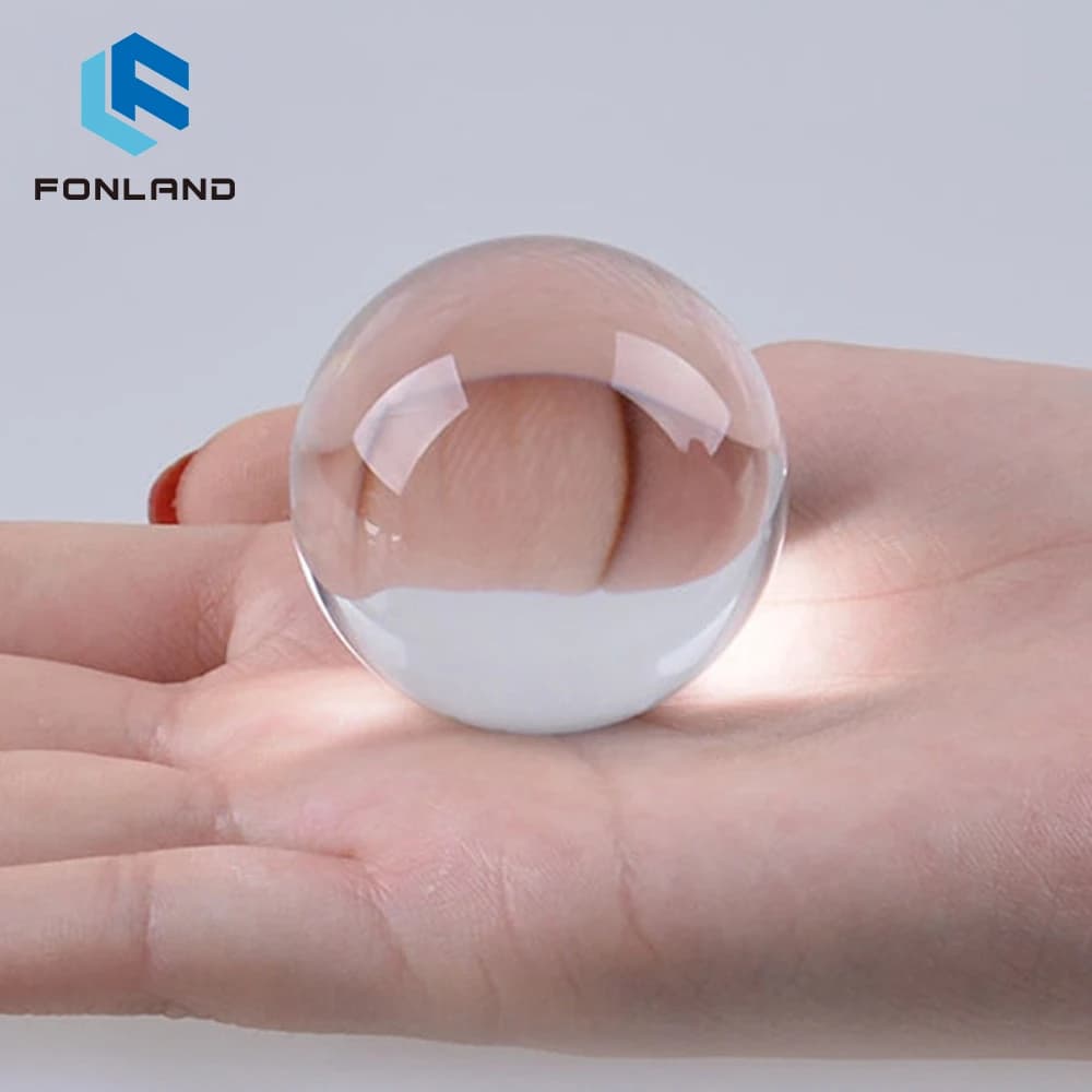 Sfera in Cristallo Artificiale K9, Blocco di Cristallo Luminoso, Ornamenti da Scrivania, Incisione Laser 3D Personalizzata del LOGO