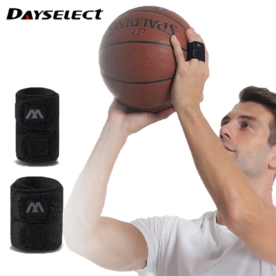 Sports finger guard Pressure adjustment Extended binding strap Stable support Outdoor sports Gym Basketball Volleyball Baseball