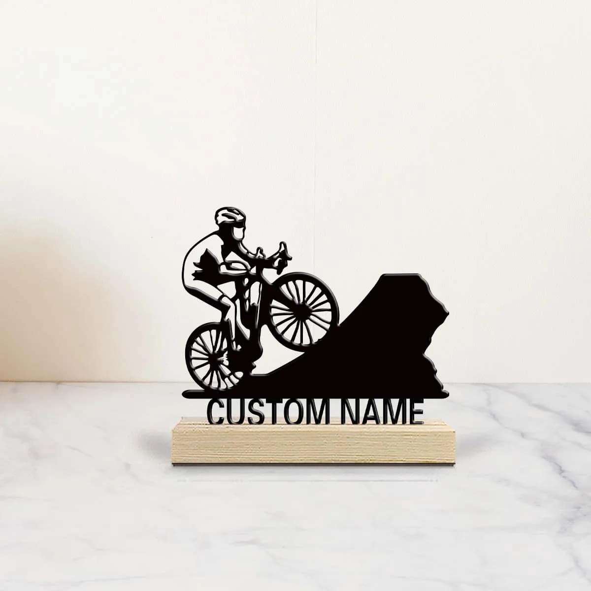 1pc Personalized Metal Artwork Customizable Content Equipped with Wooden Base Gifts and Metal Decorations for Family and Friends