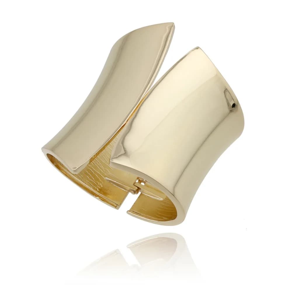 Creative Exaggerated Chunky Heavy Bracelet Metal Irregular Wide Open Bracelet Asymmetry Goth Fashion Punk Bangle Party Jewelry