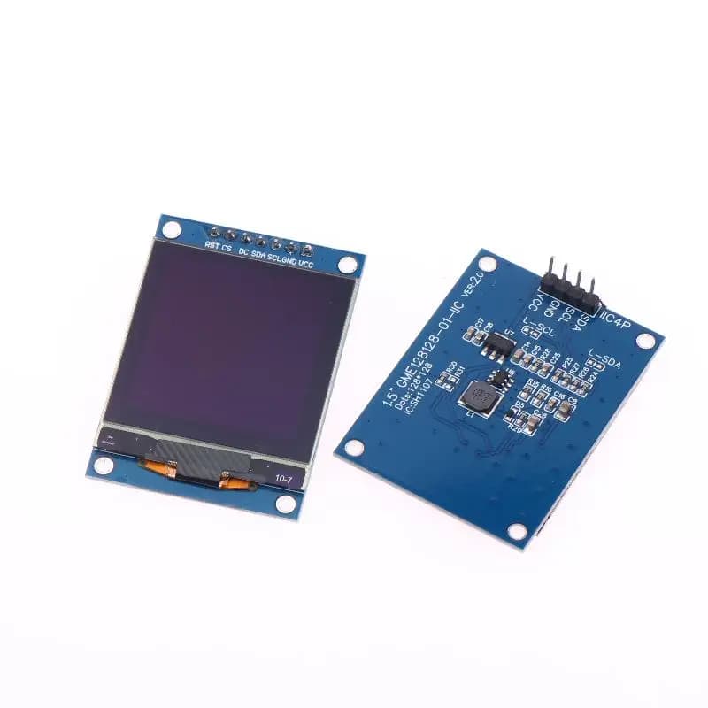 Modulo display OLED bianco da 1,5 pollici 4PIN/7PIN, 128x128 pixel, controller SH1107, adatto per Raspberry Pi e STM32