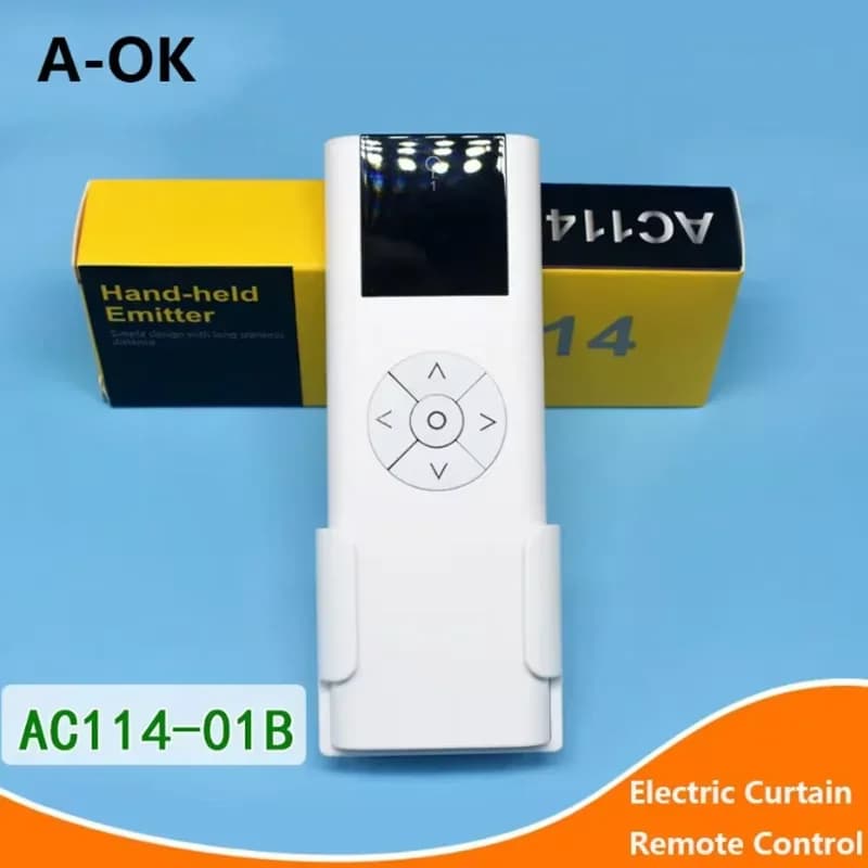 Telecomando Wireless RF433 a Canale Singolo per Tende Elettriche, Ricambio per Schermo Motorizzato A-OK Motor
