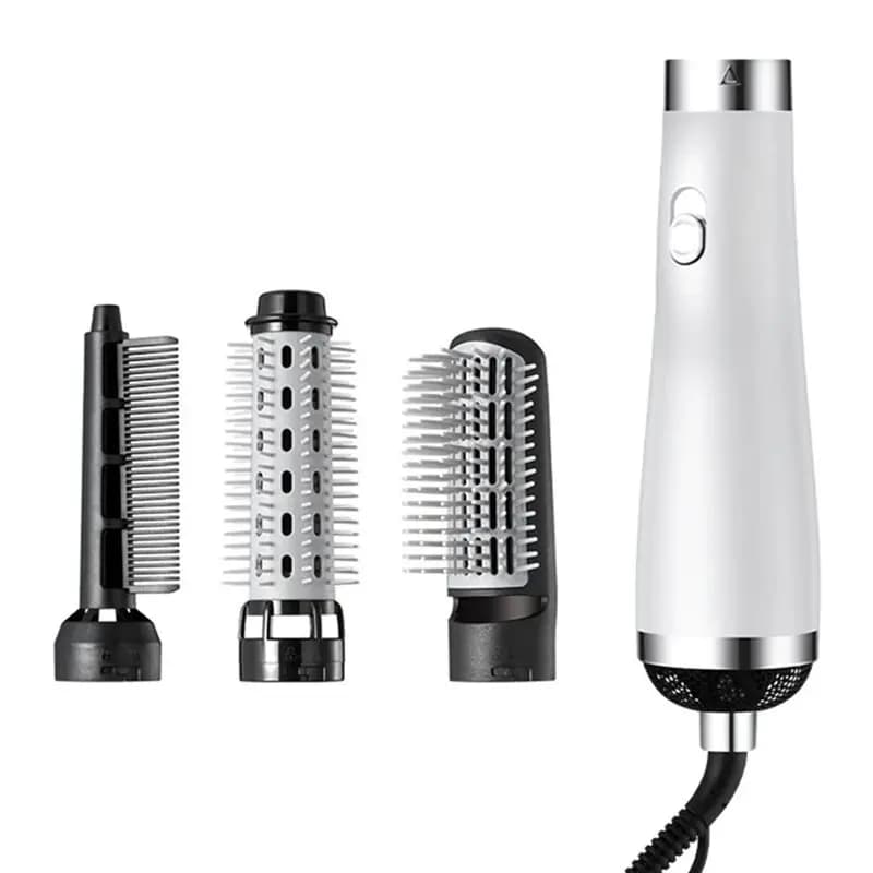 【ORNAMENT】Set Spazzola Asciugacapelli Staccabile 900W ad Aria Calda, Funzione 2-in-1 Asciugatura e Styling, Ioni Negativi, con Barilotto