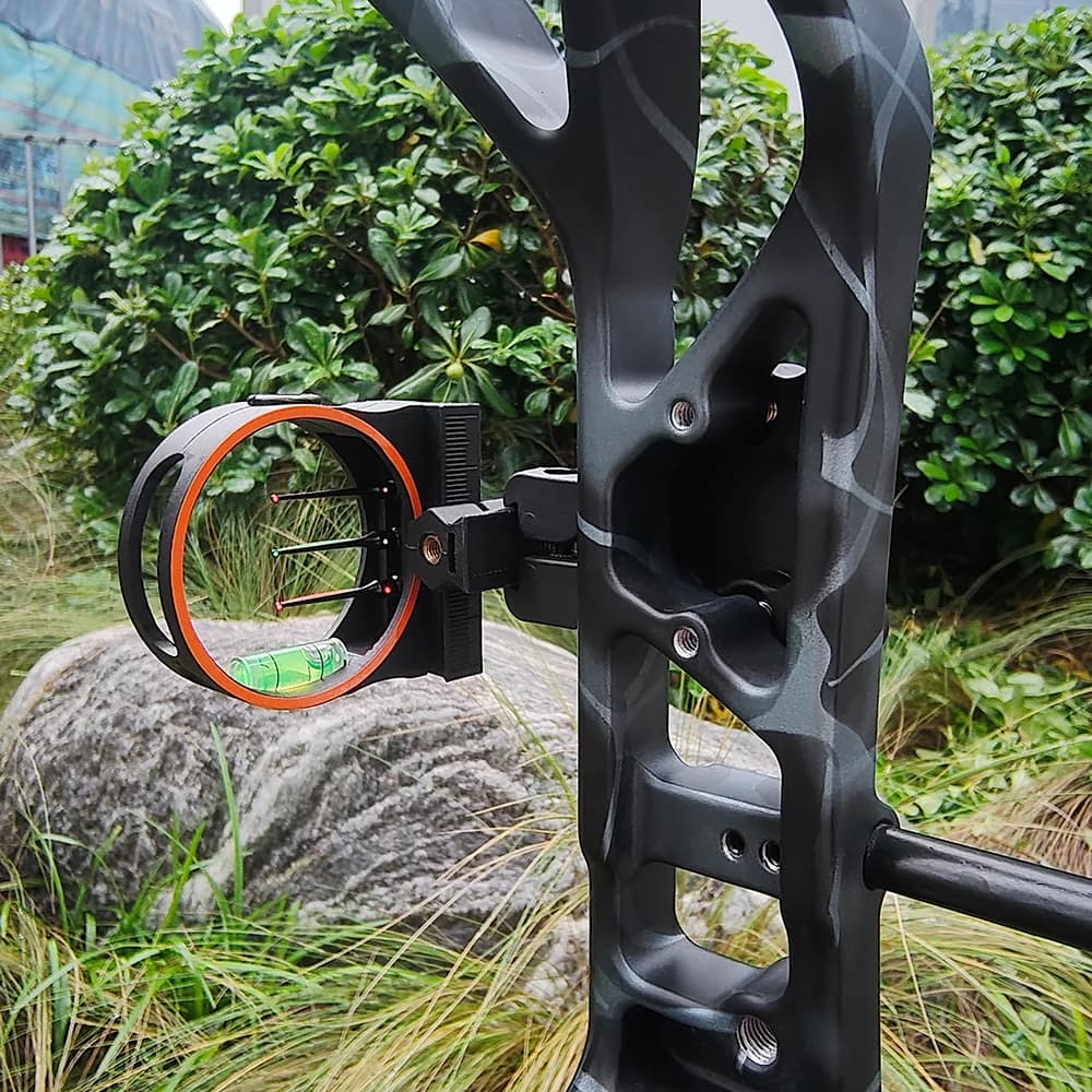 Mirino per Arco Regolabile a 3 Perni in Plastica, Ago di Puntamento per Tiro con l'Arco, Facile Installazione, Accessorio per Pratica di Tiro Destro