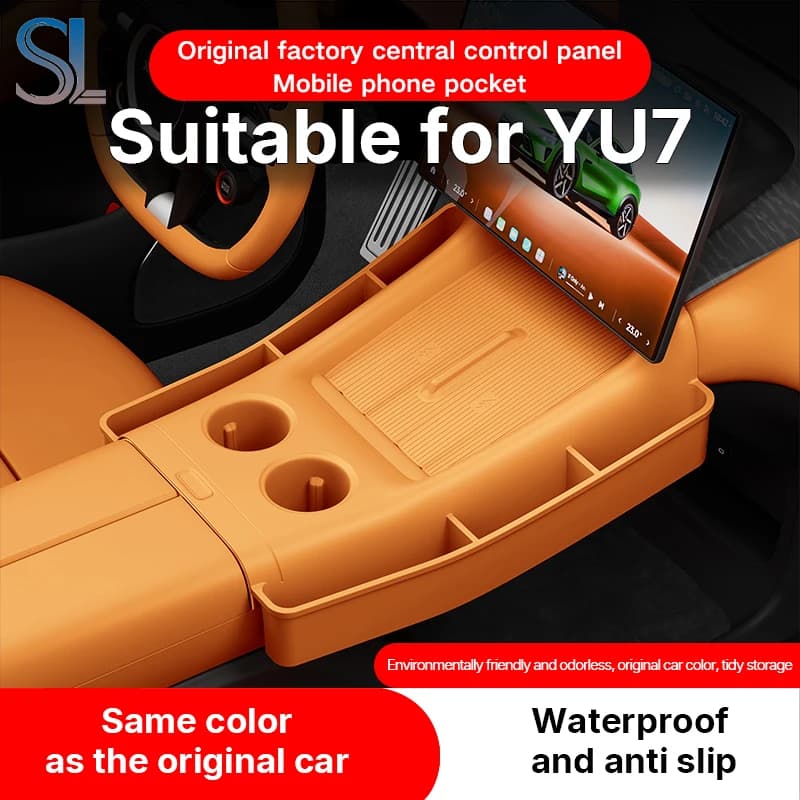Pannello di controllo centrale personalizzato Proteggi lo stoccaggio per Xiaomi Yu7 2025 2026 Bracciolo centrale Scatola nascosta Portabicchieri Organizer Interno
