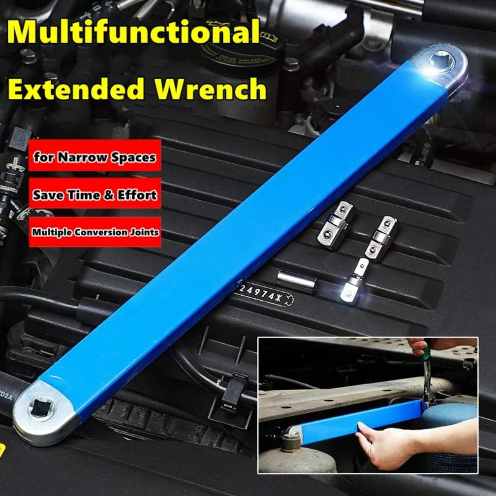 Chiave professionale per estensione offset zero Strumento di riparazione moto Strumento di estensione per spazio stretto 1/2 pollici. 1/4 pollici. Set di attrezzi domestici da 3/8 pollici