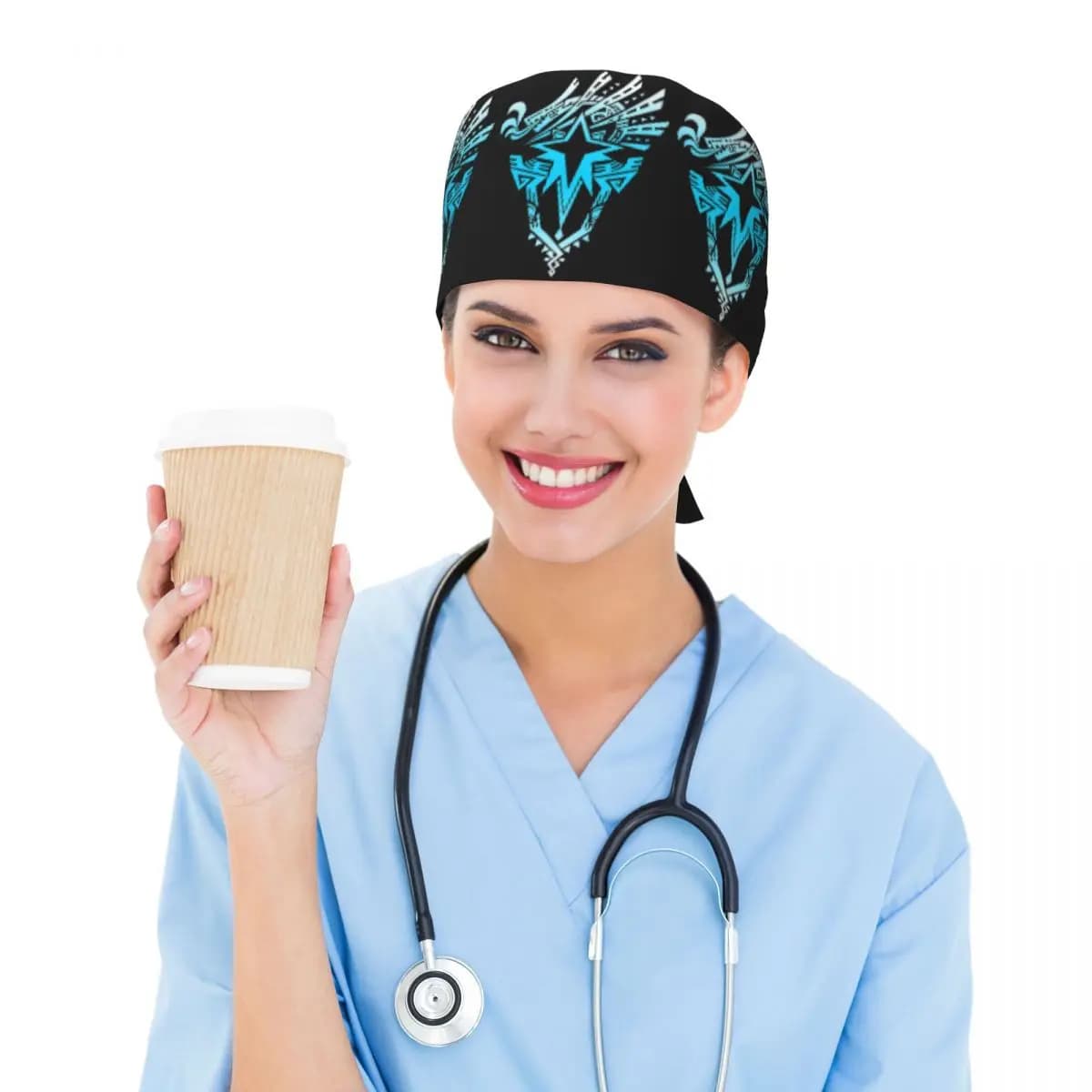 Monster Hunter World Iceborne Logo Scrub Hat Doctor Working Surgical Cap Men Women Adjustable Nursing Caps for Dentist