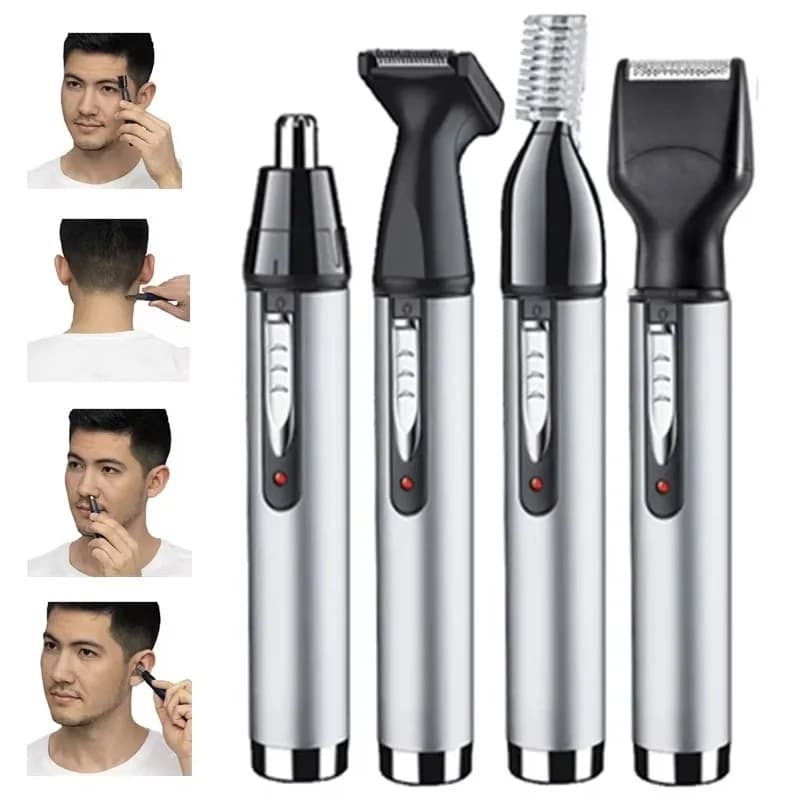 Kemei 6650 4in1 Rechargeable Naso Earrings Men Electric Earrings Eyebrow Barba Trimmer Micro Face And Trimmer Earrings