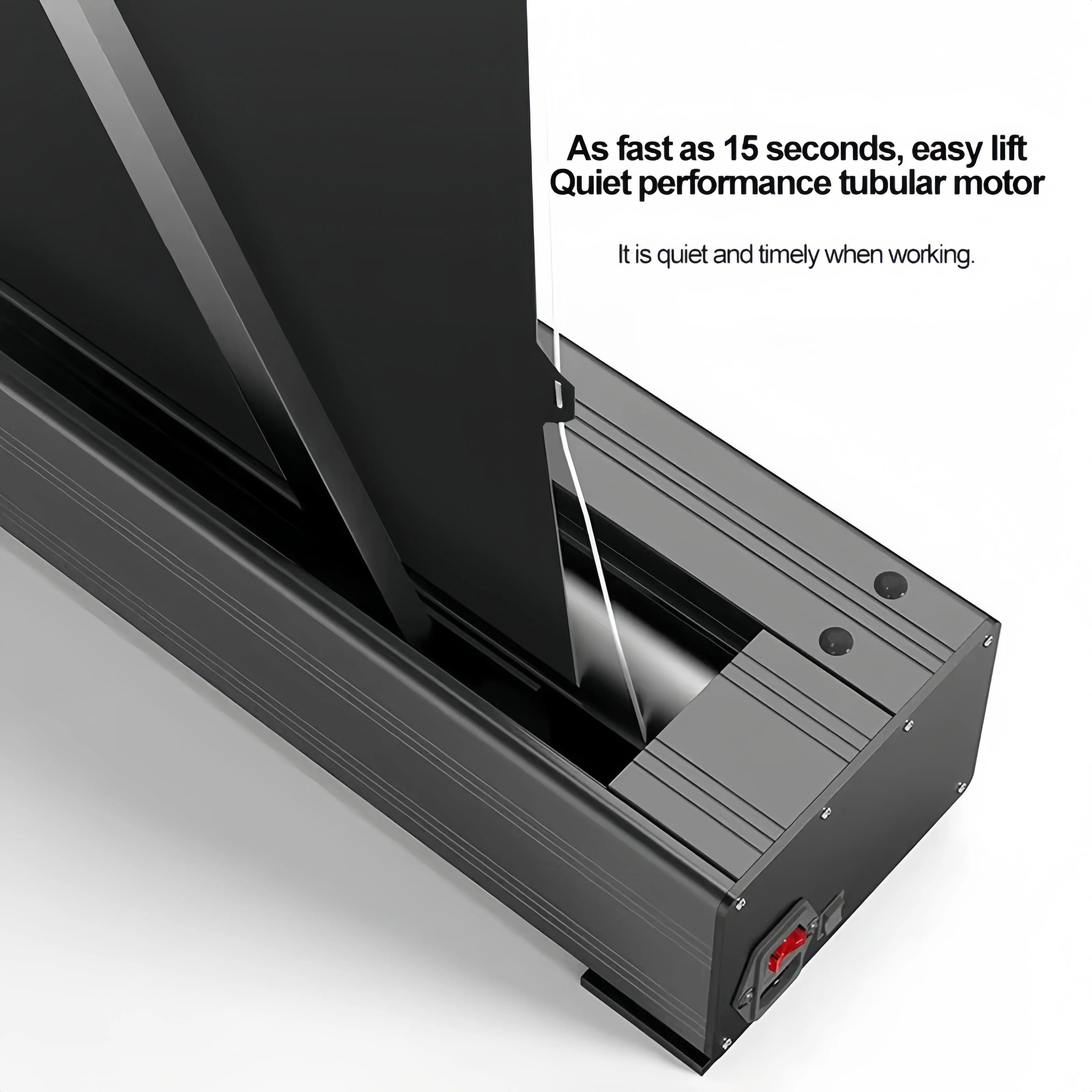 Schermo di proiezione a pavimento motorizzato elettrico 4K da 100 ~ 150 pollici Schermo ALR in cristallo nero per proiettori a lungo raggio