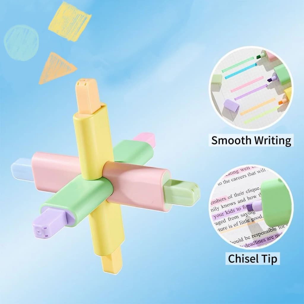 Evidenziatori Innovativi Luban Lock, Design a Doppia Punta e Doppio Colore, Divertente Gioco Puzzle per il Relax, Ideale per Alleviare lo Stress