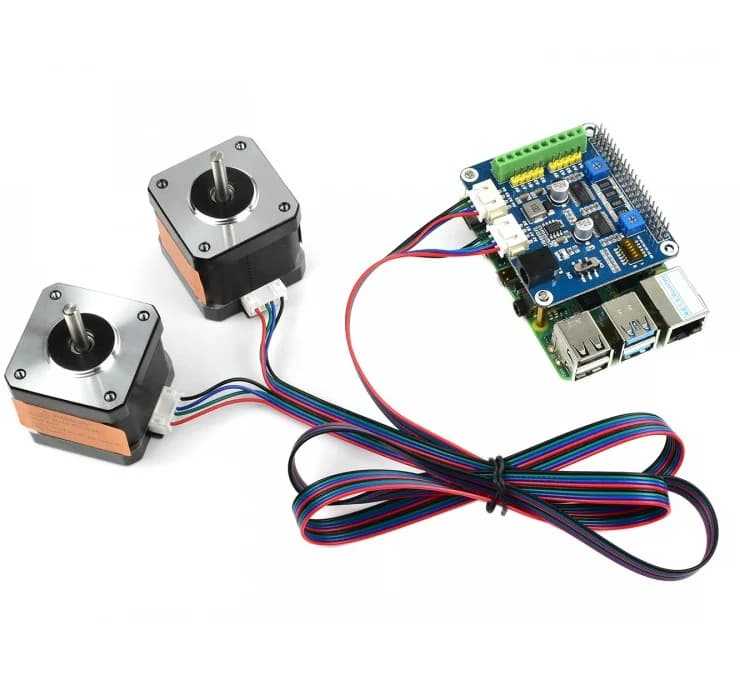 Modulo HAT per Motori Passo-Passo per Raspberry Pi, Controlla Due Motori Passo-Passo