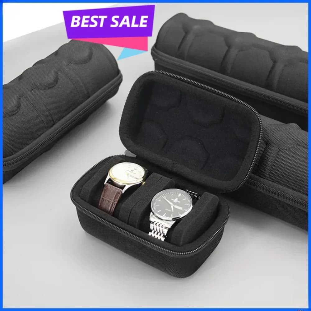Custodia per orologi multi-slot (1/2/3/4/5/10 slot) | Organizer da viaggio rigido con inserto per cuscino, adatto per la conservazione di smartwatch