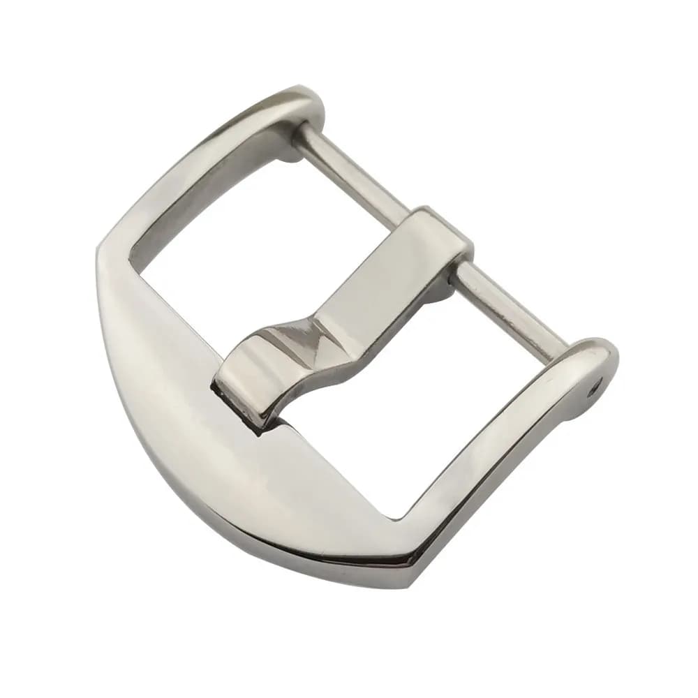 18mm 20mm 22mm 24mm 26mm Silver Polished Stainless Steel Screwed Buckle for Men's Watch Strap for Watch Strap Universal Metal Closure