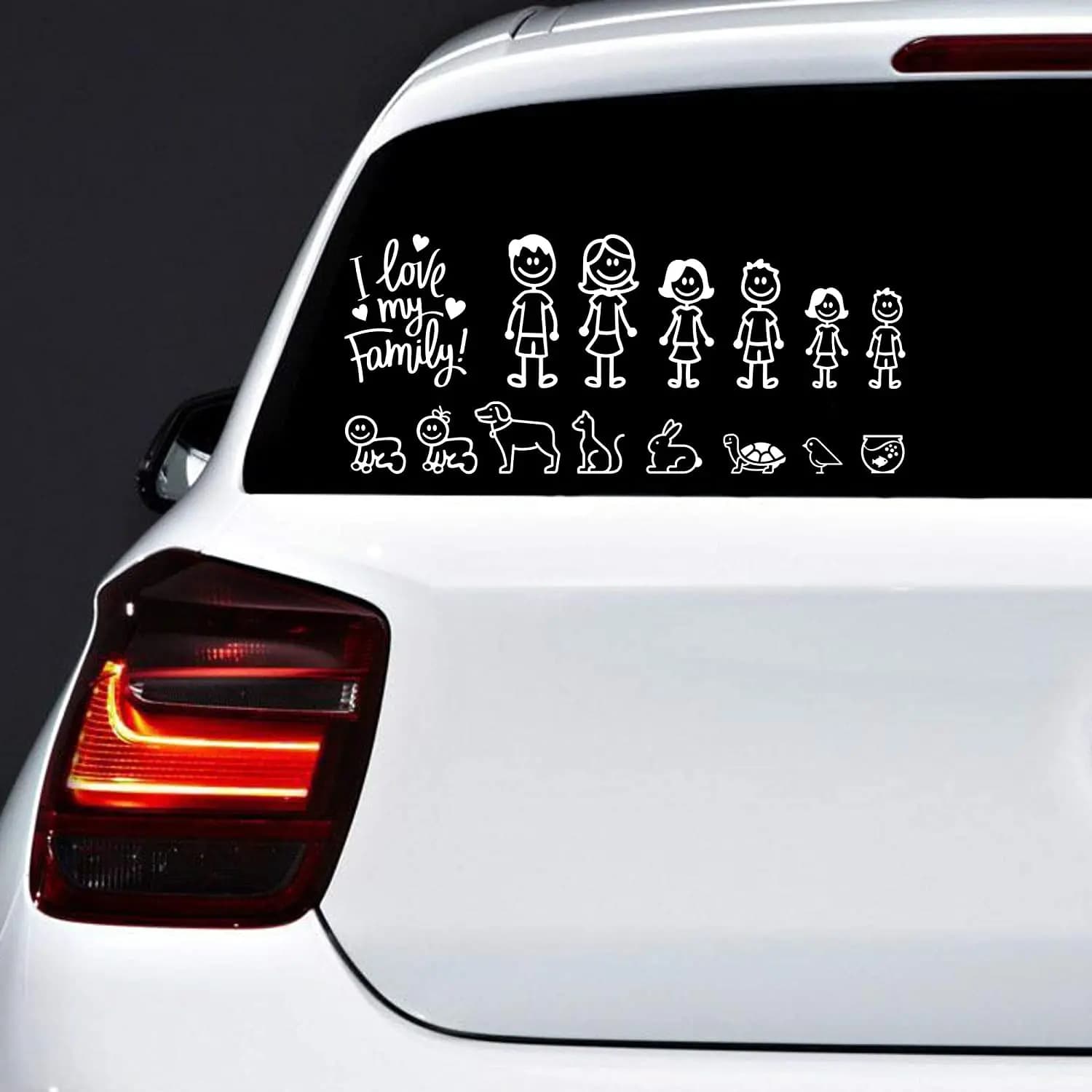 Interesting Family Car Sticker Automobiles Exterior Accessories Vinyl Decals for Bmw Audi Ford Honda Window Toilet Wall