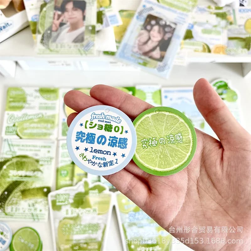 Set Lemon Soda Set Summer Fresh Stickers and Card for Photos Scrapbooking and DIY Craft Decorations DIY Gift Material