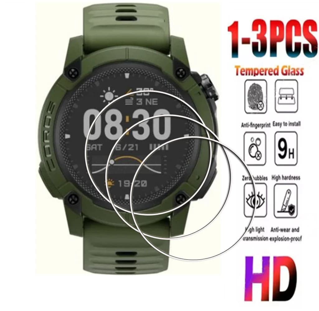 1-3PCS 9H HD Vetro temperato per Coros NOMAD Black Smartwatch GPS Pellicola protettiva per schermo dell'orologio GPS