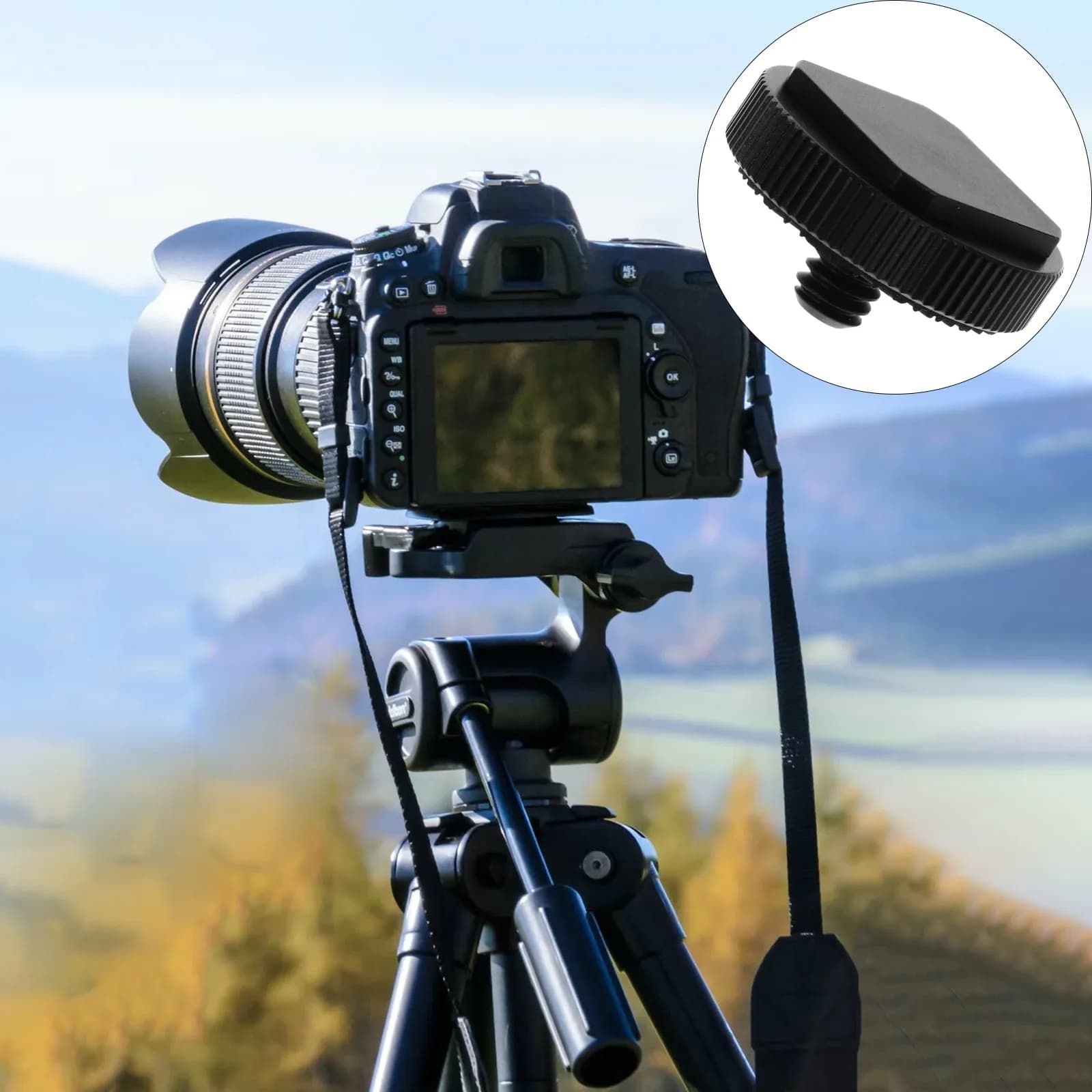 Hot Shoe Adapter for Aluminum Alloy Camera, 3 Pieces, Anti-slip, for DSLR and Monitor Tripod