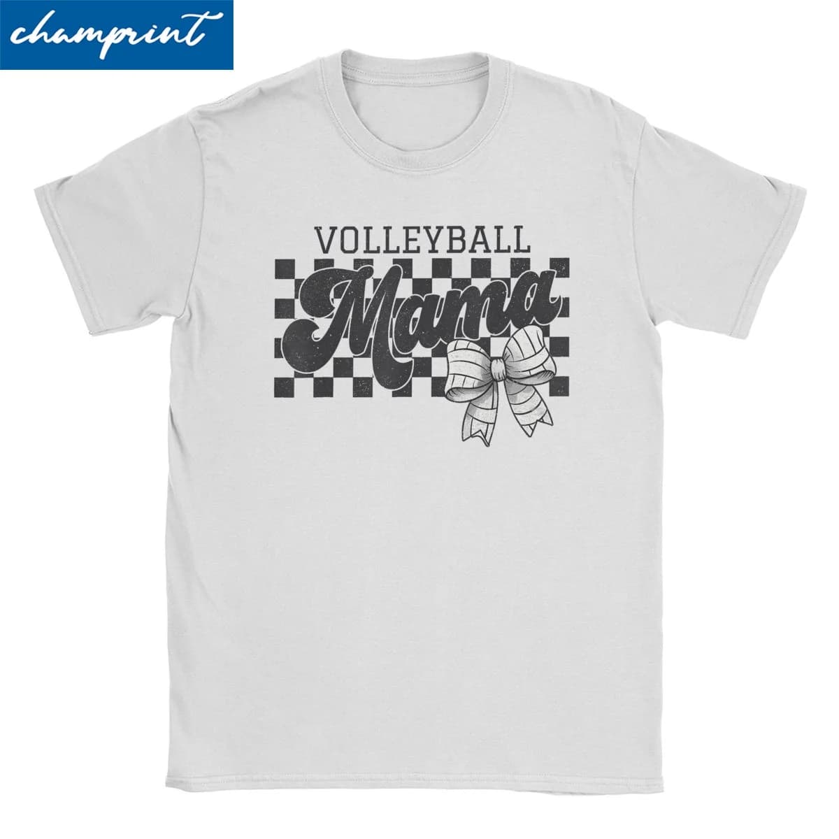 Mama Coquette Bow Volleyball Mother Gift Men's T-shirt Funny t-shirt Round t-shirt Cotton T-shirts Strong cuts