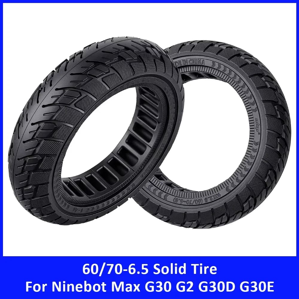60/70-6.5 Puncture Proof Solid Tire for Ninebot Max G30 G2 G30D G30E G30LP G30D II Electric Scooter 10x2.5 Tyre Replacement Part