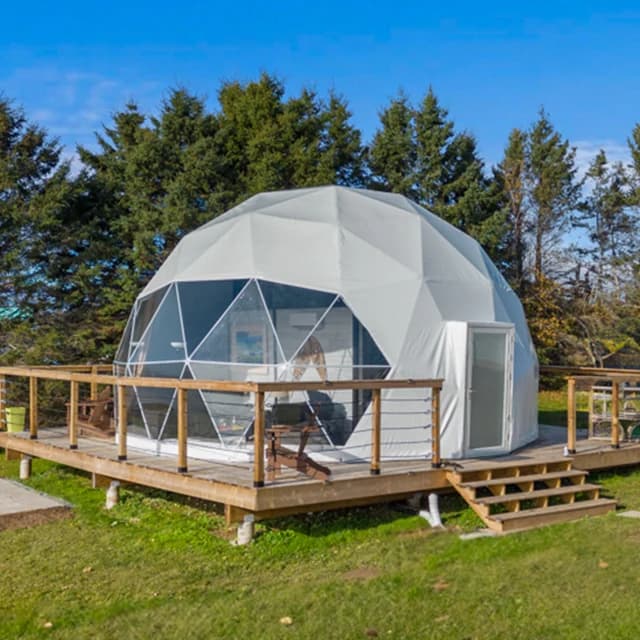 Tenda a cupola geodetica di lusso di 12m/20m di diametro, per campeggio, eventi all'aperto, con vista sul cielo stellato, in vendita.