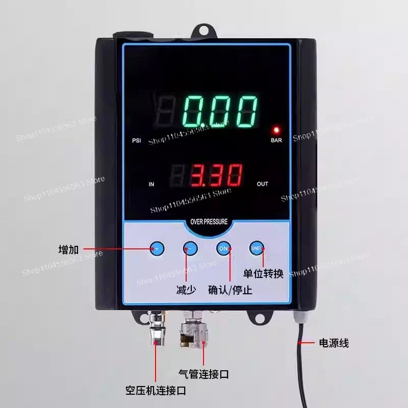 Gonfiatore automatico per pneumatici - Display digitale con pressione preimpostata e monitoraggio della pressione dei pneumatici