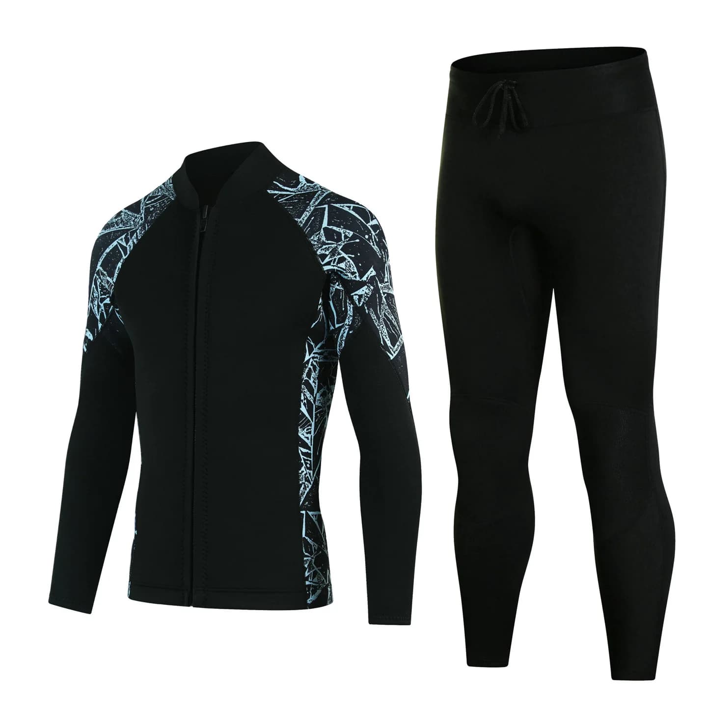 3MM Neoprene 2 pieces Muta separate Top Men's Jacket and pants Women's Surf Snorkeling Underwater Fishing Thermal bath costume