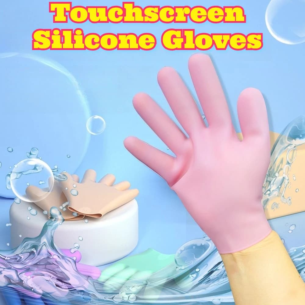 Guanti in silicone touch screen Maschera idratante per le mani Trattamento Cura invernale Riparazione della pelle Guanti riutilizzabili per mani screpolate anti-secchezza