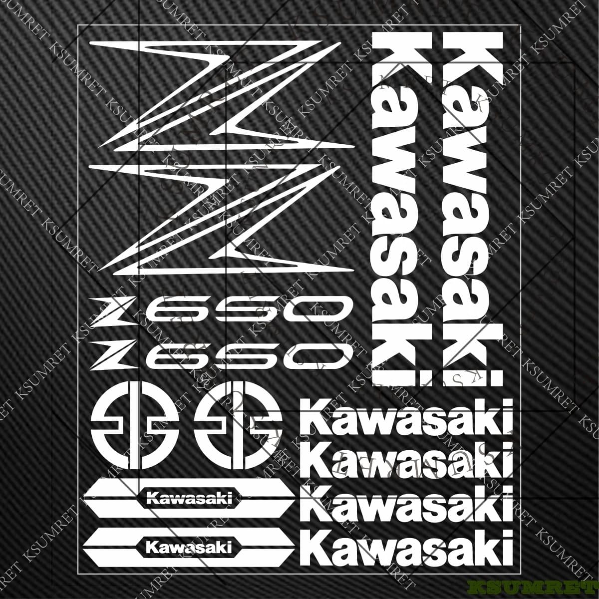 Per Kawasaki Z650 adesivi adesivi moto Z650 logo decalcomanie emblema casco