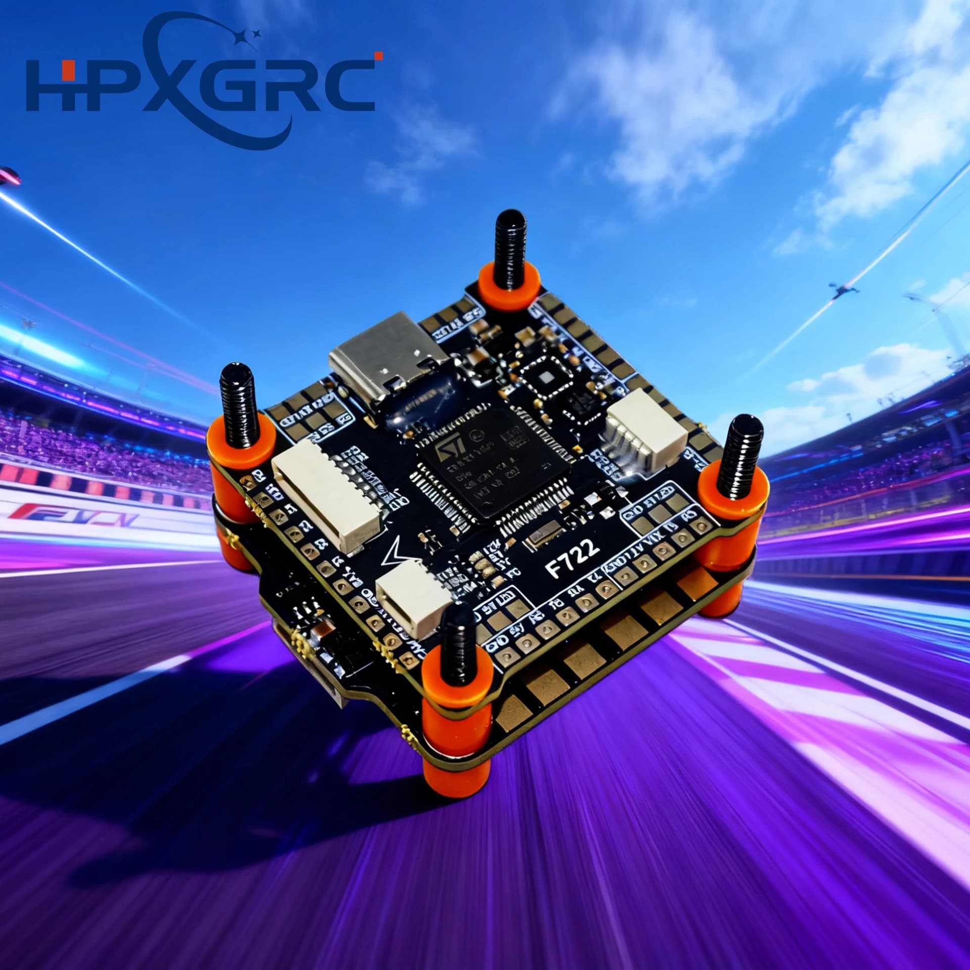 HPXGRC F405/F722 55A STACK 42688-P Giroscopio 16MB Scatola nera Analisi dei dati di volo Registra Plug Play Racing FPV Drone