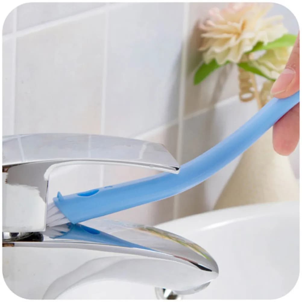 Spazzola per Scarpe a Doppia Testa con Manico Lungo 3 in 1, Strumento di Pulizia Multifunzionale per Sneakers, Stivali, Cucina, Bagno, Doppio Lato
